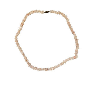 Y2K Vintage Pink/Salmon Puka Shell Necklace/ Choker